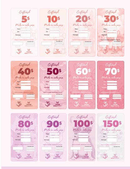 Tarjeta de regalo TwinsVzla